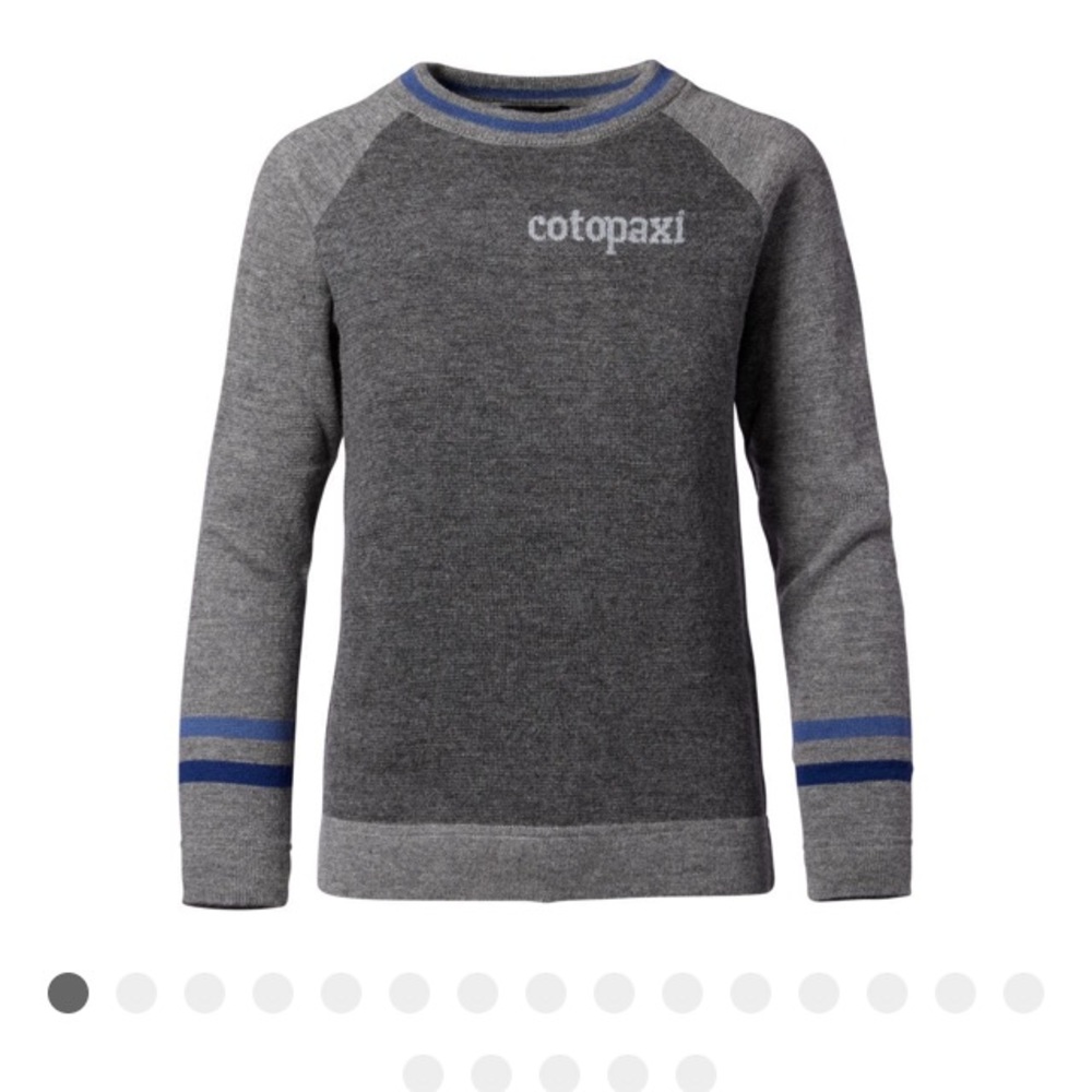 Cotopaxi Libre Sweater Dusk Gray and blue